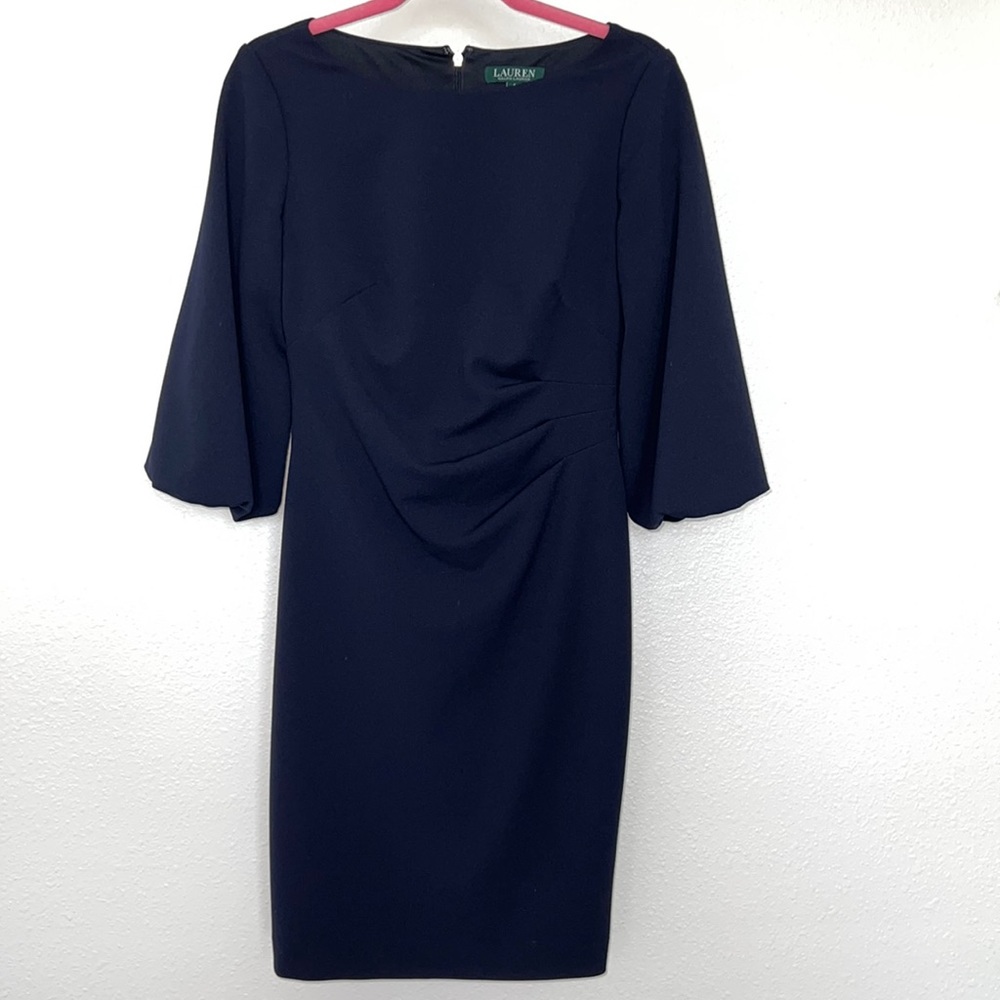 Lauren Ralph Lauren blue navy sheath dress 4